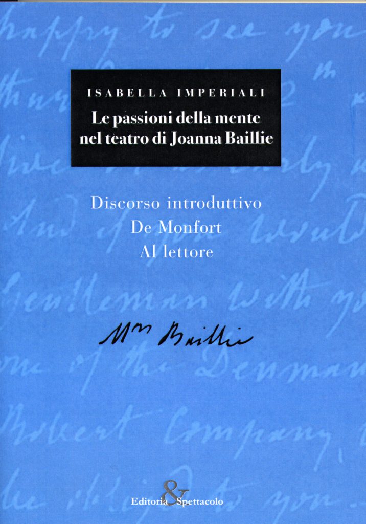 Le passioni della mente nel teatro di Joanna Baillie